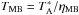 \hbox{$T_{\rm MB}=T_{\rm A}^{*}/ \eta_{\rm MB}$}
