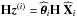 \hbox{${\bf{H}}{\vec{z}}^{(i)}=\widehat{\pmb{\theta}}_i{\bf{H}}\;\widehat{ {\bf{X}}}_i$}
