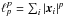 \hbox{$\ell_p^p=\sum_i | {\vec{x}}_i |^p$}