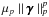\hbox{$\mu_p\parallel \pmb{\gamma}\parallel_p^p$}