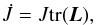 \appendix \setcounter{section}{1} \begin{eqnarray*} \dot{J} = J{\rm tr}({\vec L}), \end{eqnarray*}