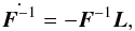 \appendix \setcounter{section}{1} \begin{eqnarray*} \dot{{{\vec F}^{-1}}} = -{\vec F}^{-1}{\vec L}, \end{eqnarray*}