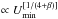 \hbox{$\propto U_{\rm min}^{[1/(4+\beta)]}$}