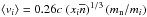 \hbox{$\langle v_i\rangle=0.26c\;(x_i\nbred)^{1/3}\left(m_{\rm n}/m_i\right)$}