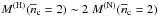 \hbox{$M^{{{\rm (H)}}}(\nbred_{\rm c}=2) \sim 2\;M^{{{\rm (N)}}}(\nbred_{\rm c}=2)$}