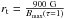 \hbox{$r_{\rm t}=\frac{900~\rm G}{B_{\max}(\tau=1)}$}