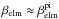 \hbox{$\beta_{\rm elm} \approx \beta^{\rm pi}_{\rm elm}$}