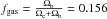 \hbox{$f_{\rm gas} = \frac{\Omega_{\rm b}}{\Omega_{\rm c} + \Omega_{\rm b}} = 0.156$}