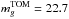 \hbox{$m_g^{\rm TOM}=22.7$}