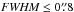 \hbox{$\textit{FWHM}\leq0\farcs8$}