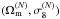 \hbox{$(\Omega_\mmmm^{(N)}, \sigma_8^{(N)})$}