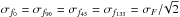 \hbox{$\sigma_{f_0}= \sigma_{f_{90}}=\sigma_{f_{45}}= \sigma_{f_{135}}=\sigma_F{/}\!\sqrt{2}$}