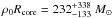 \hbox{$\rho_0 R_{\rm core}=232^{+338}_{-133}~M_\odot$}