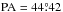 \hbox{${\rm PA}=44 \fdg 42$}
