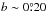\hbox{$b \sim 0\fdg20$}