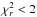 \hbox{$\chi_r ^2 < 2$}
