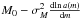 \hbox{$M_0 - \sigma_M^2 \frac{\mathrm{d} \!\ln {a(m)}}{\mathrm{d}m}$}