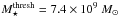 \hbox{$M_{\star}^{\rm thresh}=7.4\times10^9~M_{\sun}$}