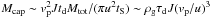 \hbox{$M_{\rm cap} \sim v_{\rm p}^2 J t_{\rm d} M_{\rm tot}/(\pi u^2 t_{\rm S}) \sim \rho_{\rm g} \tau_{\rm d} J (v_{\rm p}/u)^3$}