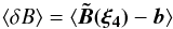 \begin{equation} \langle \delta B\rangle = \langle \vec{\tilde B(\regpar_4)} - \vec{b}\rangle \label{averageB} \end{equation}