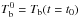 \hbox{$T_{\rm b}^0=T_{\rm b}(t=t_0)$}