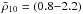 \hbox{$\bar\rho_{10}=(0.8{-}2.2)$}