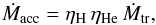 \begin{equation} \label{eq:efficiency} \dot{M}_{\rm acc} = \eta_{\rm H}\,\eta_{\rm He}\,\dot{M}_{\rm tr} , \end{equation}