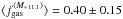 \hbox{$\langle f_{\rm gas}^{\langle M_{*\,11.1}\rangle} \rangle = 0.40\pm 0.15$}