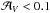 \hbox{$\mathcal{A}_{V} < 0.1$}