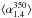 \hbox{$\langle \alpha_{1.4}^{350} \rangle$}