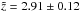 \hbox{$\tilde{z}=2.91\pm0.12$}