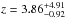 \hbox{$z=3.86_{-0.92}^{+4.91}$}