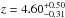 \hbox{$z=4.60_{-0.31}^{+0.50}$}