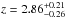 \hbox{$z=2.86_{-0.26}^{+0.21}$}