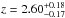 \hbox{$z=2.60_{-0.17}^{+0.18}$}