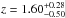 \hbox{$z=1.60_{-0.50}^{+0.28}$}