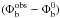 \hbox{$(\Phi_{\rm b}^{\rm obs}-\Phi_{\rm b}^{0})$}