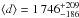 \hbox{$\langle d \rangle = 1\,746^{+209}_{-186}$}