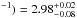 \hbox{$^{-1})=2.98^{+0.02}_{-0.08}$}