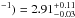\hbox{$^{-1})=2.91^{+0.11}_{-0.03}$}