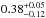 \hbox{$0.38^{+0.05}_{-0.12}$}
