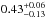 \hbox{$0.43^{+0.06}_{-0.13}$}