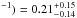 \hbox{$^{-1})=0.21^{+0.15}_{-0.14}$}