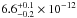 \hbox{$6.6^{+0.1}_{-0.2}\times 10^{-12}$}