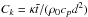 \hbox{$C_k= \kappa \tilde{t}/(\rho_0 c_p d^2)$}