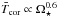 \hbox{$\bar{T}_{\text{cor}} \propto \Omega_\star^{0.6}$}
