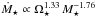 \hbox{$\dot{M}_\star \propto \Omega_\star^{1.33}\, M_\star^{-1.76}$}