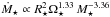 \hbox{$\dot{M}_\star \propto R_\star^{2} \Omega_\star^{1.33} \,M_\star^{-3.36}$}
