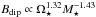\hbox{$B_\text{dip} \propto \Omega_\star^{1.32} M_\star^{-1.43}$}
