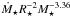 \hbox{$\dot{M}_\star R_\star^{-2} M_\star^{-3.36}$}
